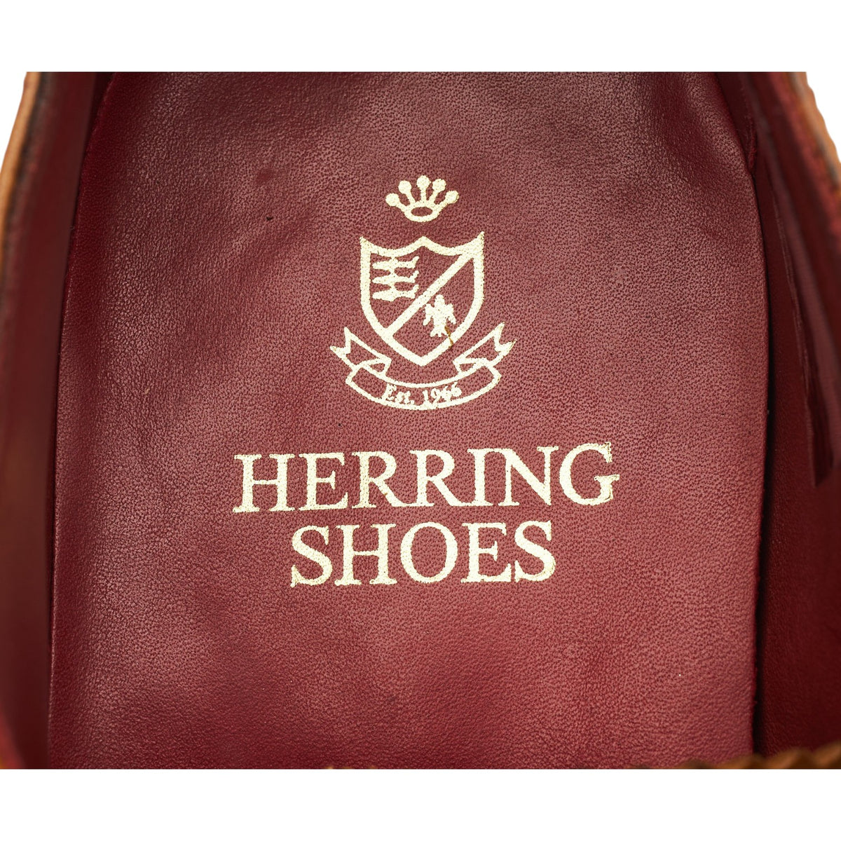 Herring 'Redbridge' Tan Brown Leather Oxford Brogues UK 7.5 F