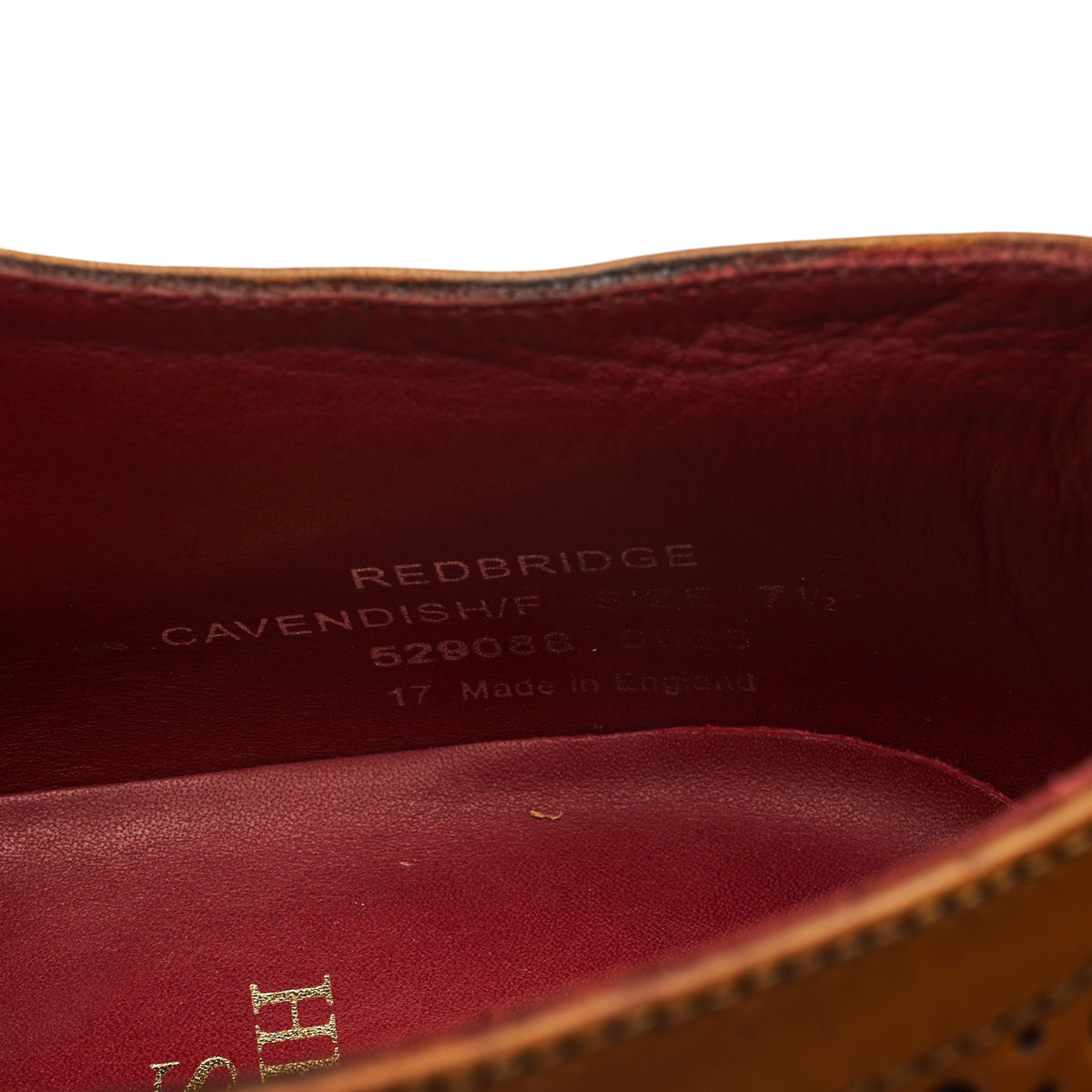 Herring 'Redbridge' Tan Brown Leather Oxford Brogues UK 7.5 F