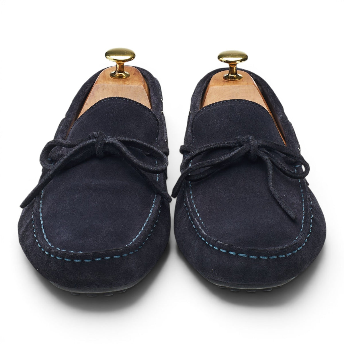 Navy Blue Suede Driving Loafers UK 8