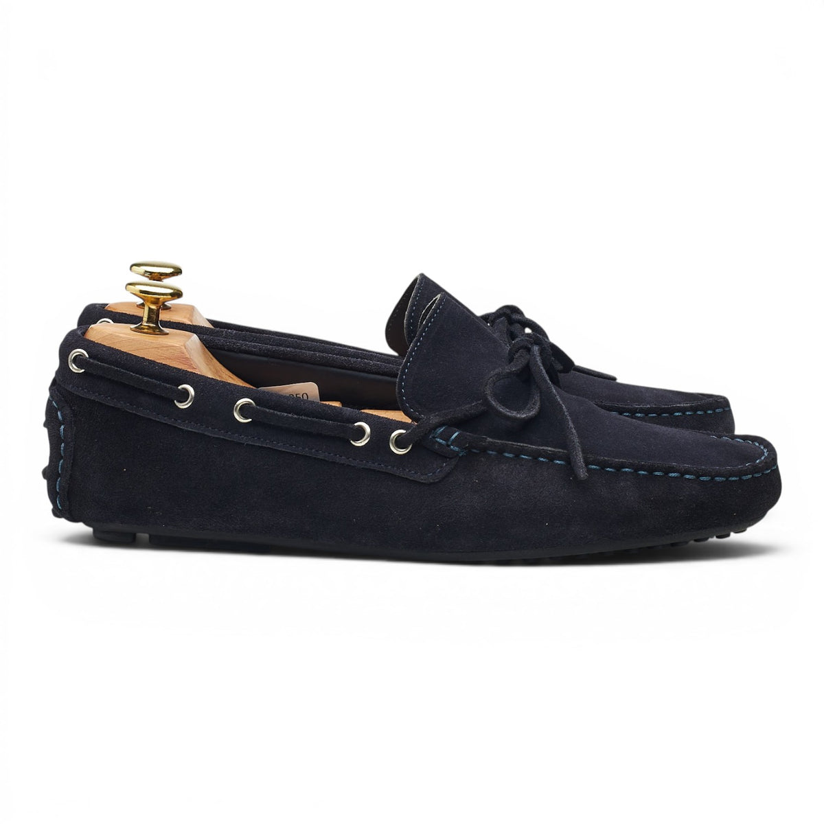 Navy Blue Suede Driving Loafers UK 8
