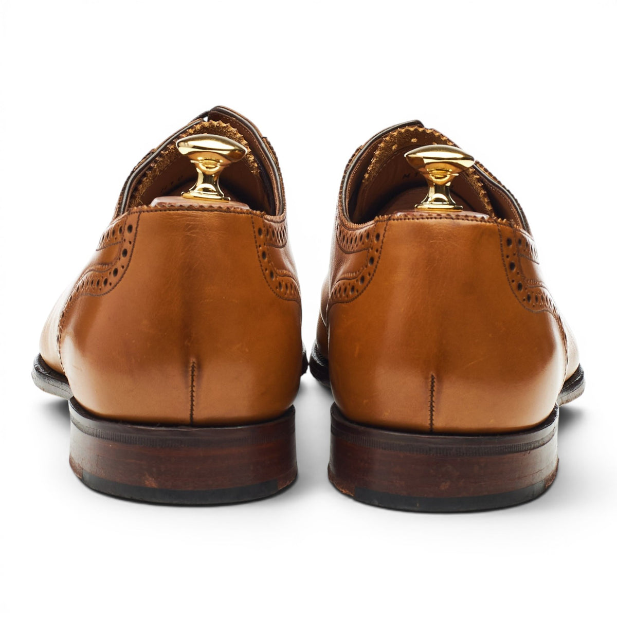 1880 Export Grade 'Trinity' Tan Brown Leather Oxford Brogues UK 10 F