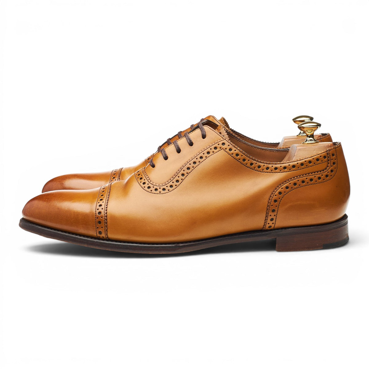 1880 Export Grade 'Trinity' Tan Brown Leather Oxford Brogues UK 10 F
