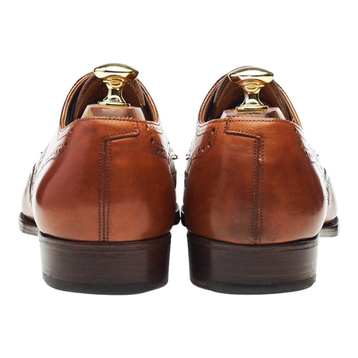 'Woburn' Tan Brown Leather Derby Brogues UK 7 E