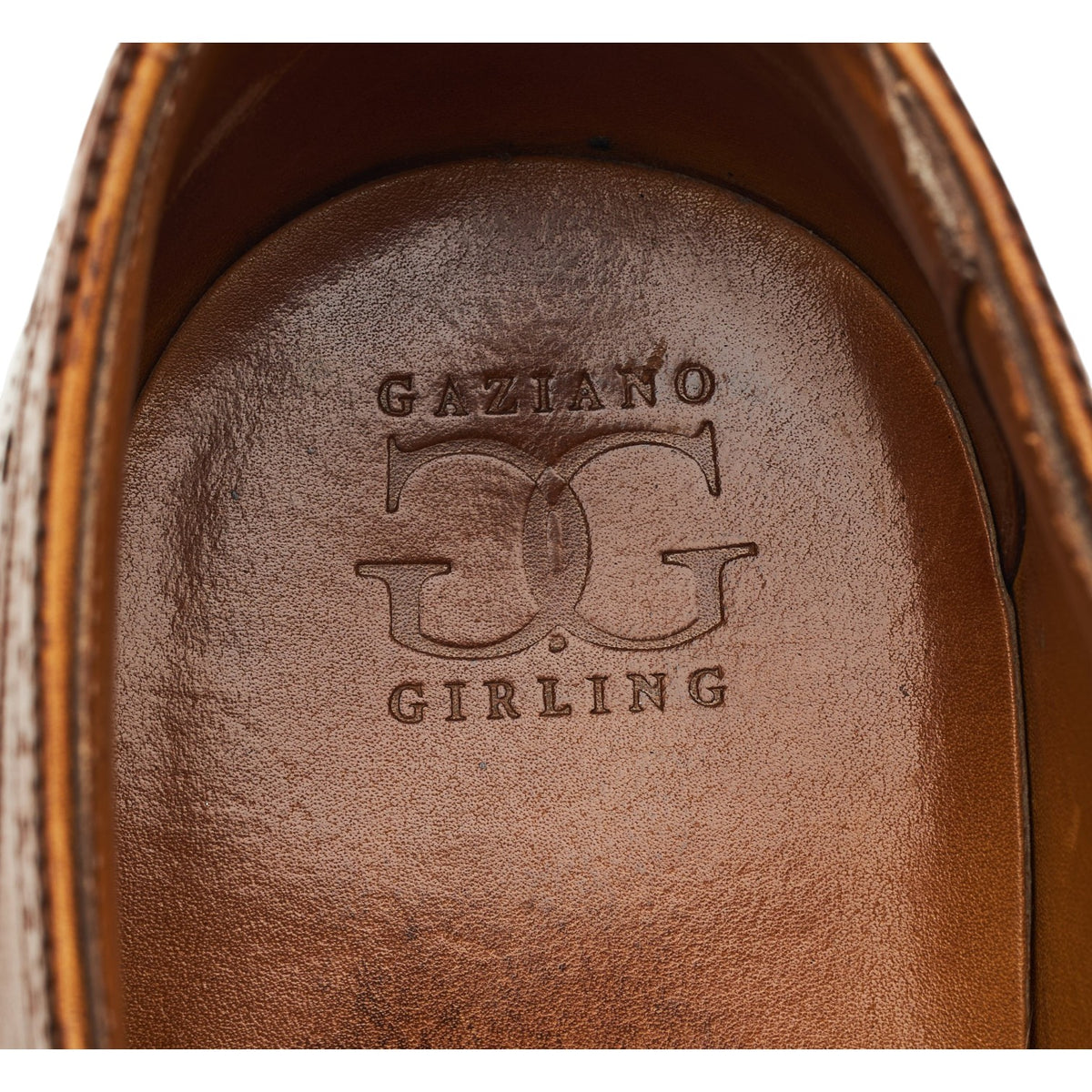 'Woburn' Tan Brown Leather Derby Brogues UK 7 E