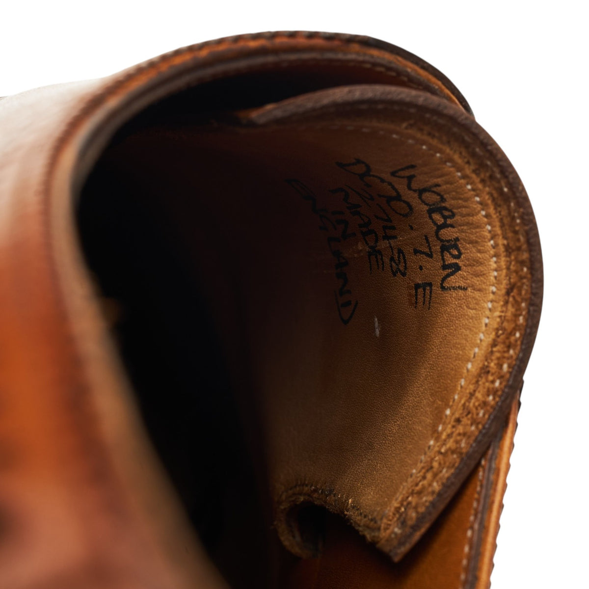 'Woburn' Tan Brown Leather Derby Brogues UK 7 E