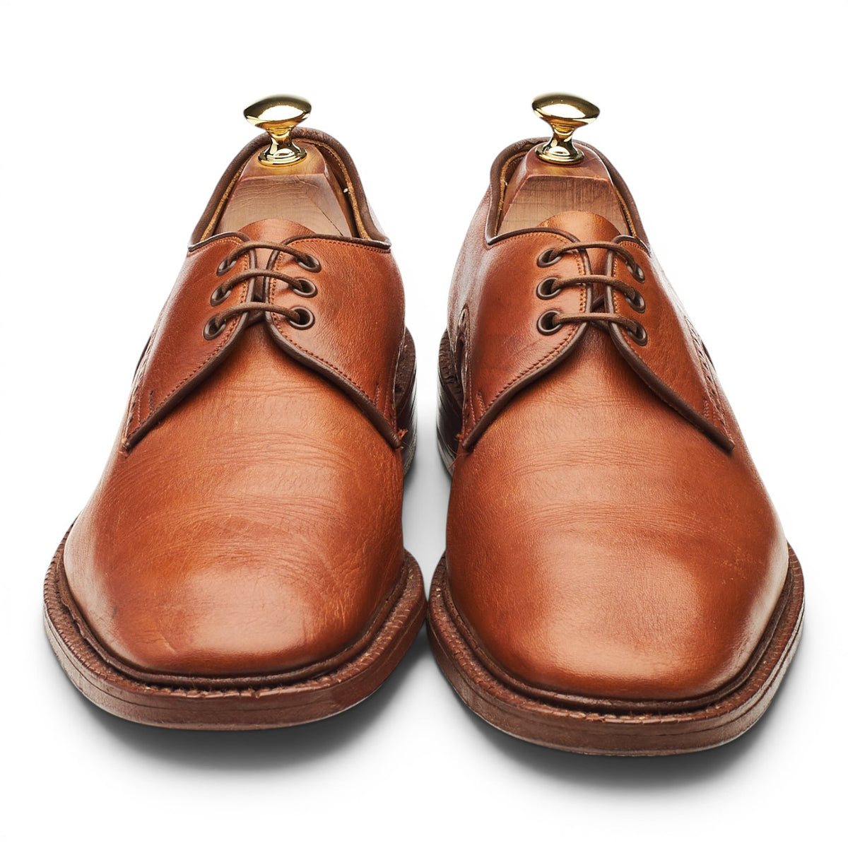 Vintage Tan Brown Leather Derby UK 9