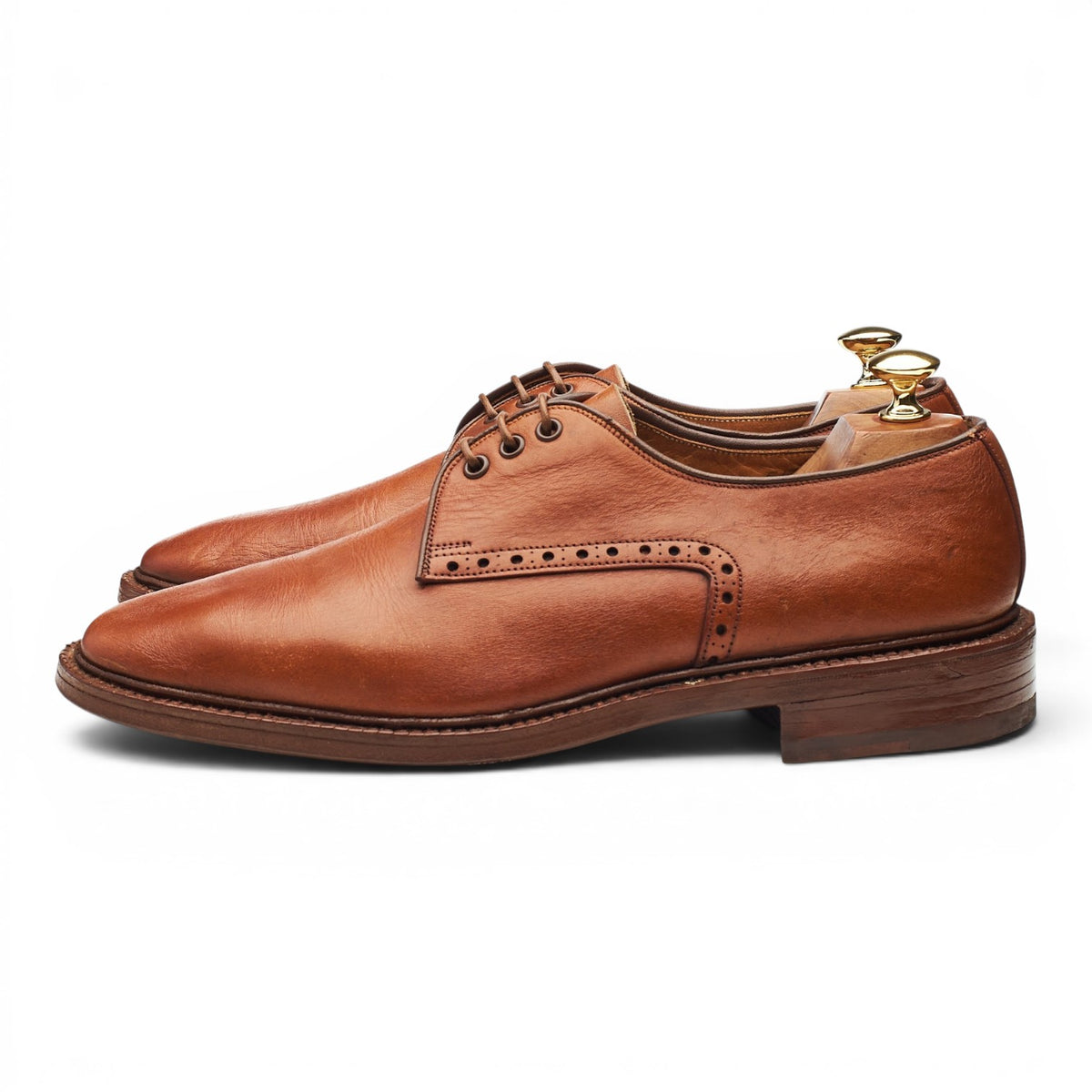 Vintage Tan Brown Leather Derby UK 9