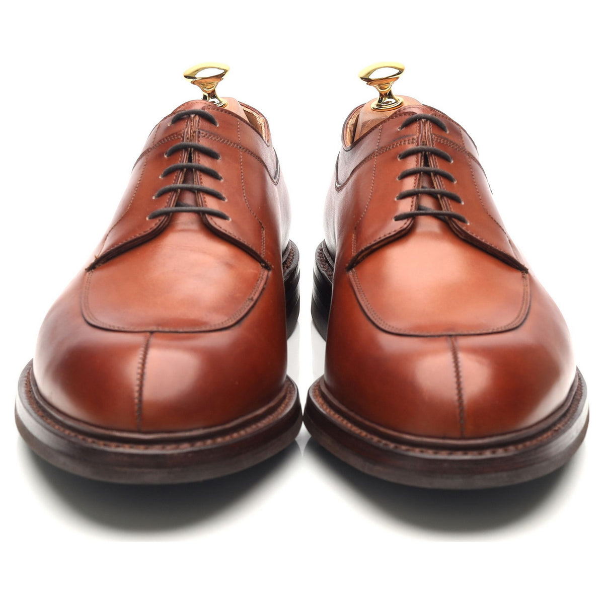 &#39;Shelton&#39; Tan Brown Leather Split Toe Derby UK 10.5 E