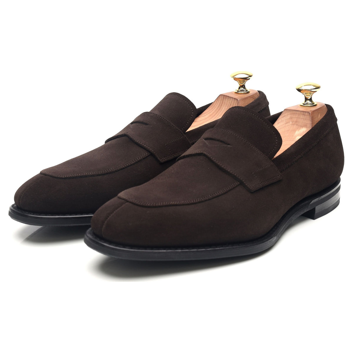 &#39;Parham&#39; Dark Brown Suede Loafers UK 8.5 F
