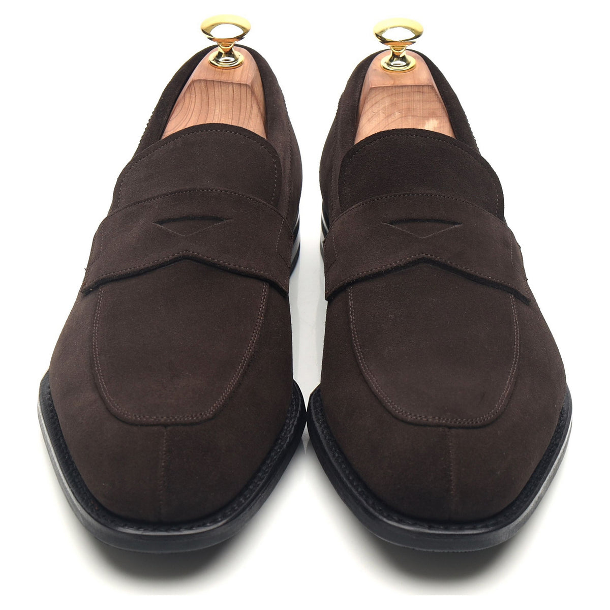 &#39;Parham&#39; Dark Brown Suede Loafers UK 8.5 F