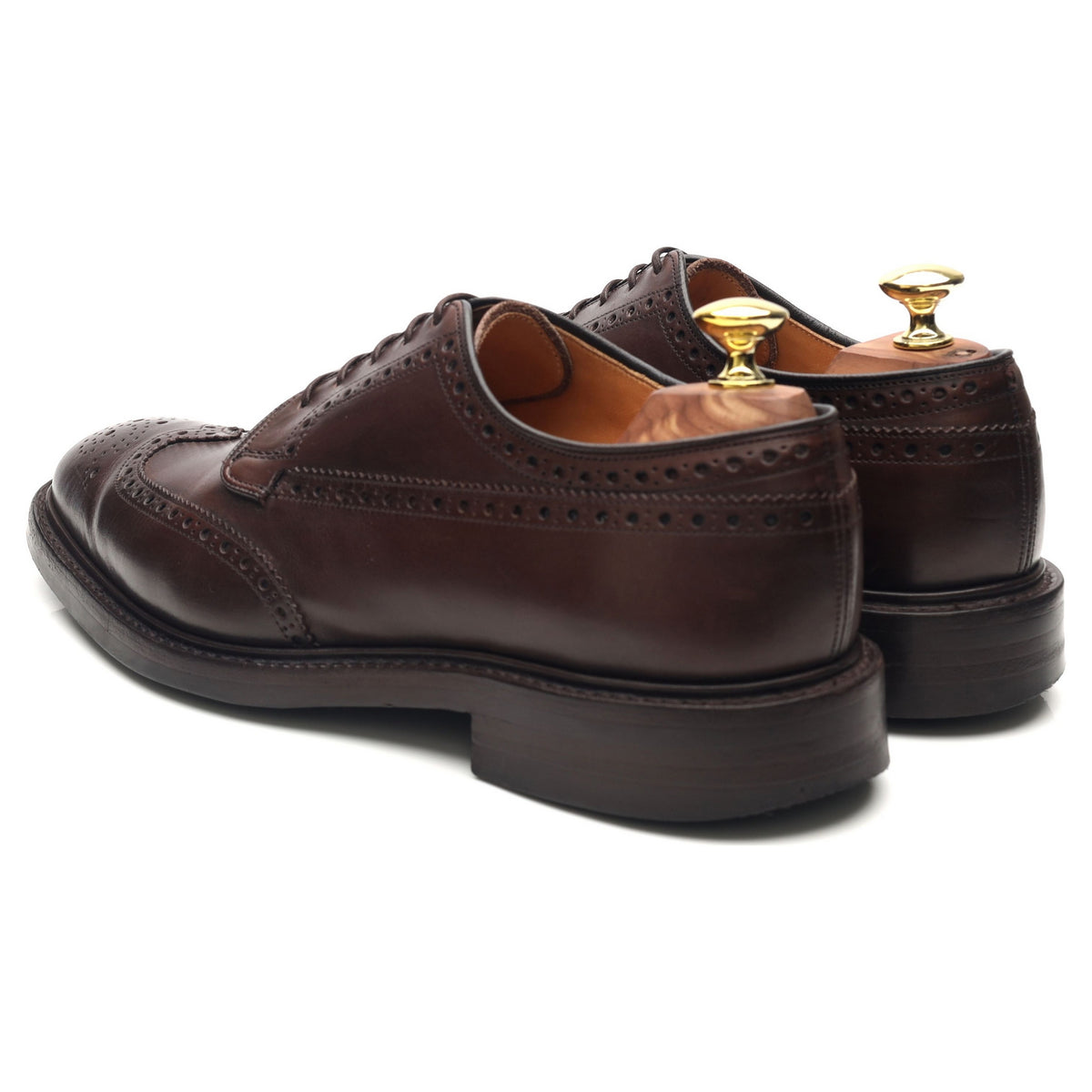 &#39;Grafton&#39; Dark Brown Leather Derby Brogues UK 7.5 F