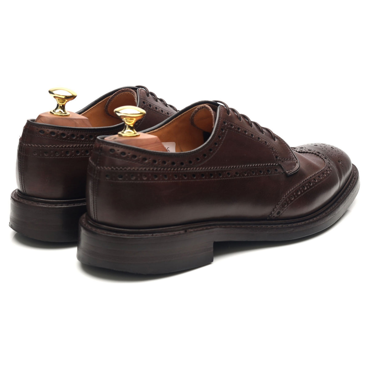 &#39;Grafton&#39; Dark Brown Leather Derby Brogues UK 7.5 F