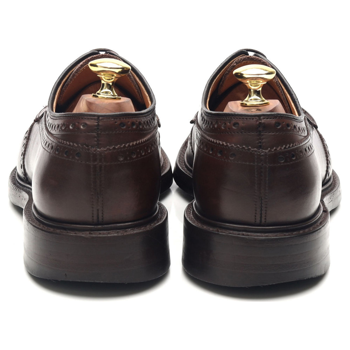 &#39;Grafton&#39; Dark Brown Leather Derby Brogues UK 7.5 F