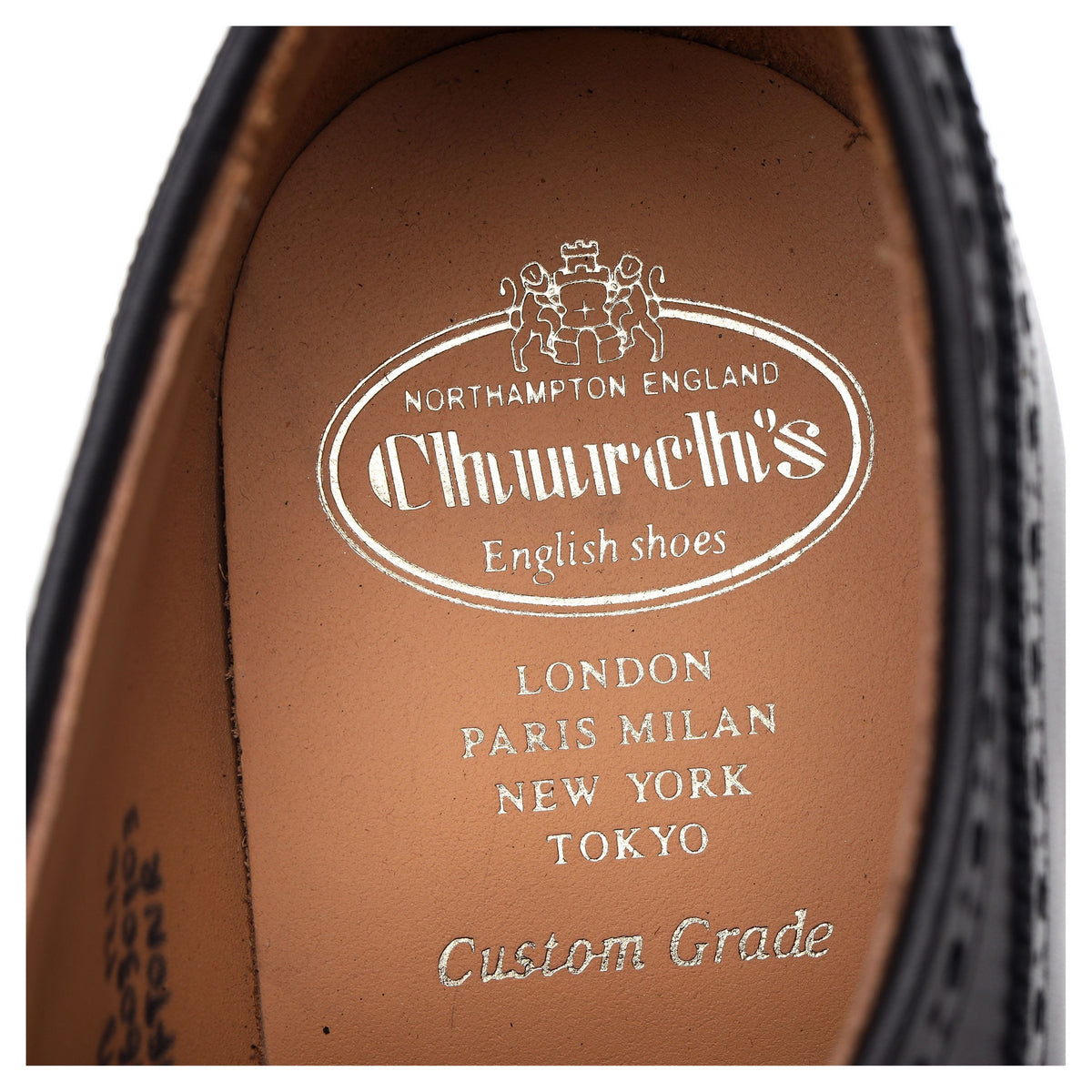 &#39;Grafton&#39; Dark Brown Leather Derby Brogues UK 8.5 F