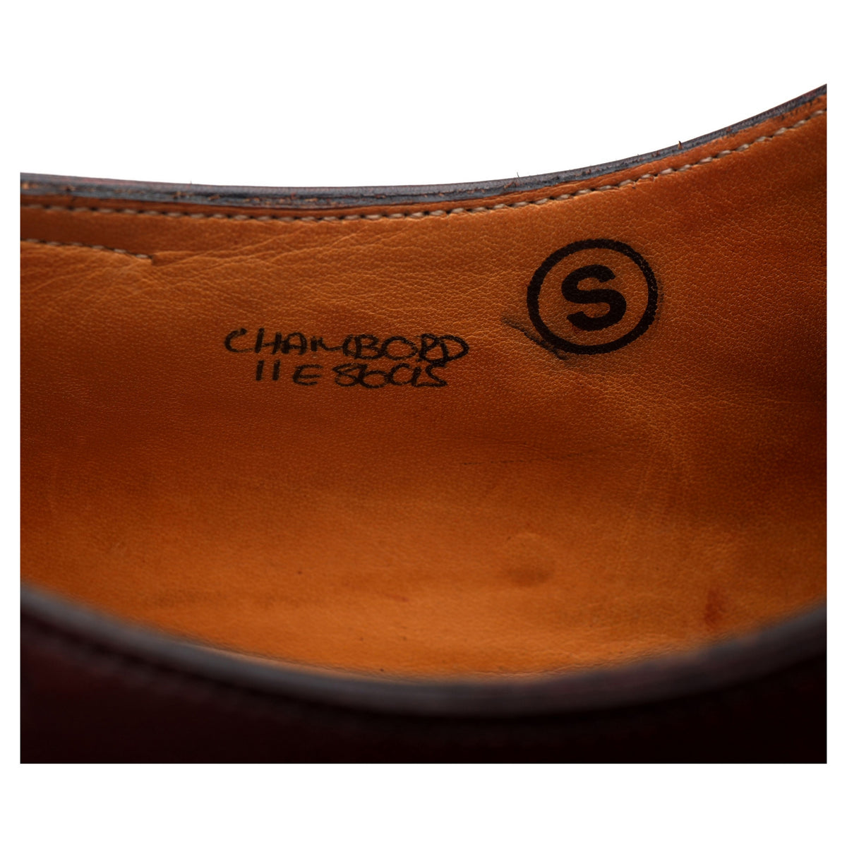 &#39;Chambord&#39; Burgundy Leather Split Toe Derby UK 11 E