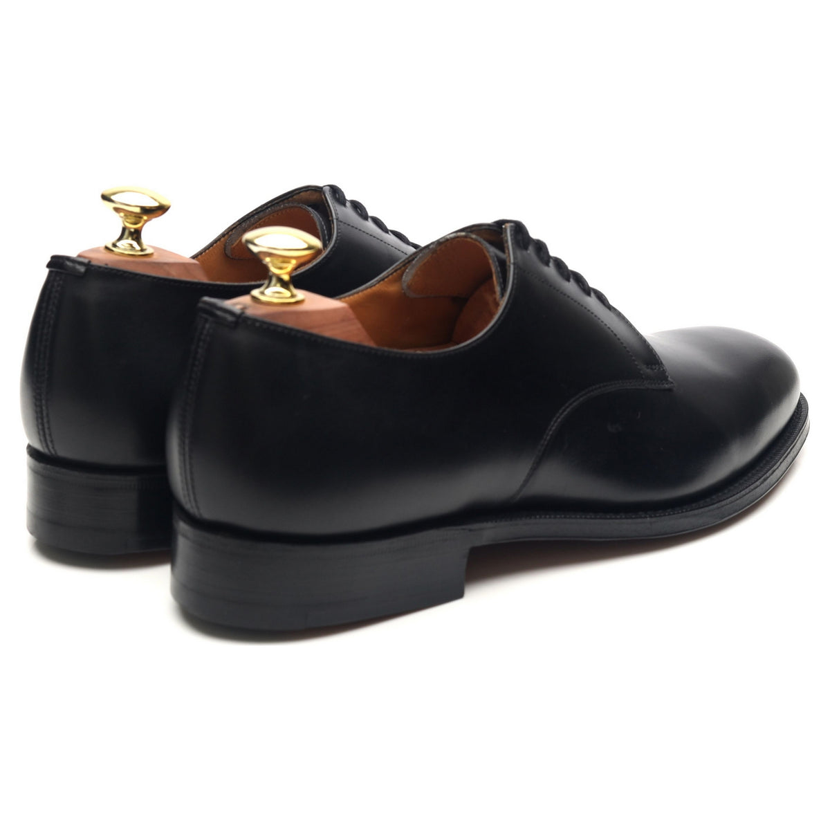 &#39;Cranfield&#39; Black Leather Derby UK 7 G