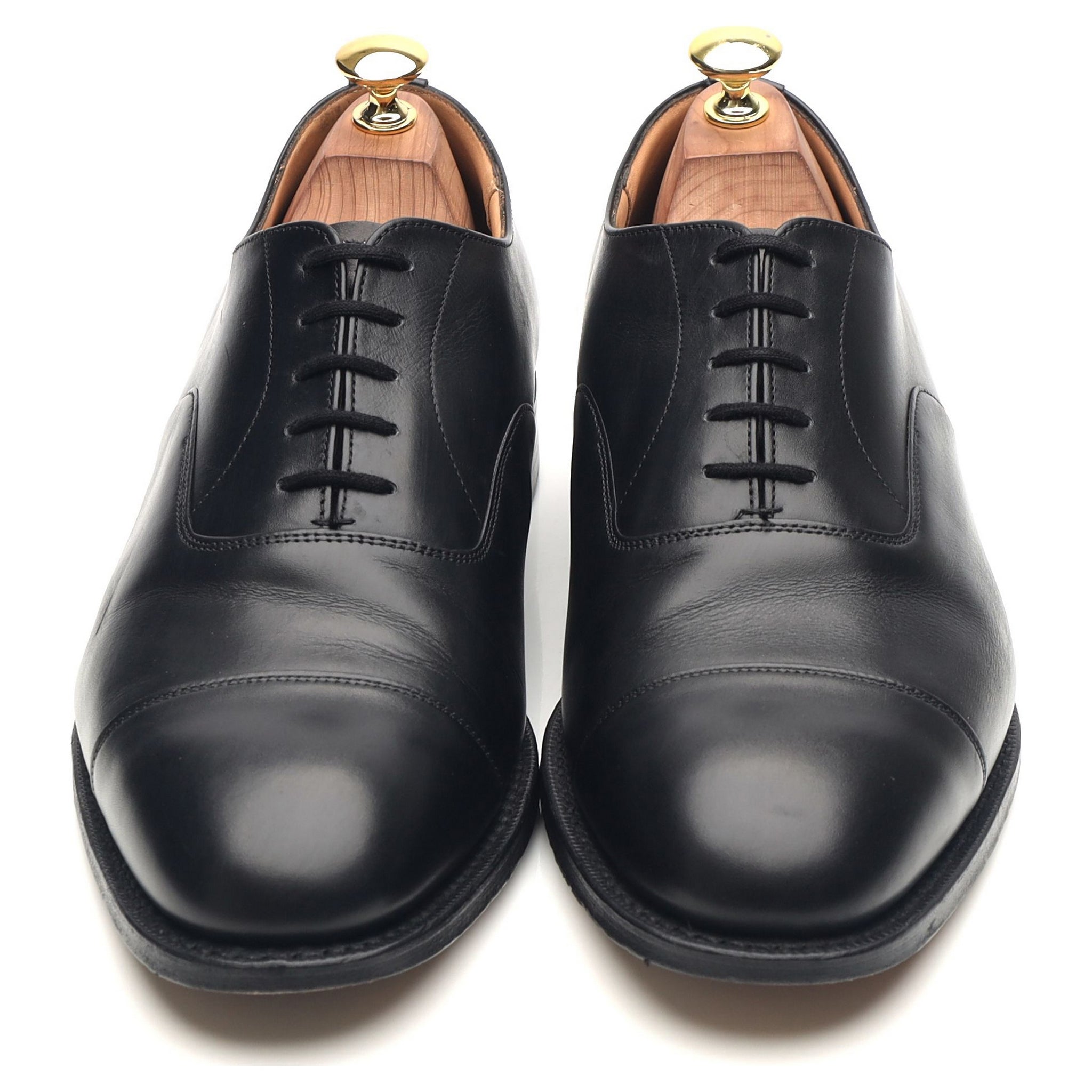 Consul' Black Leather Oxford UK 8.5 H - Abbot's Shoes