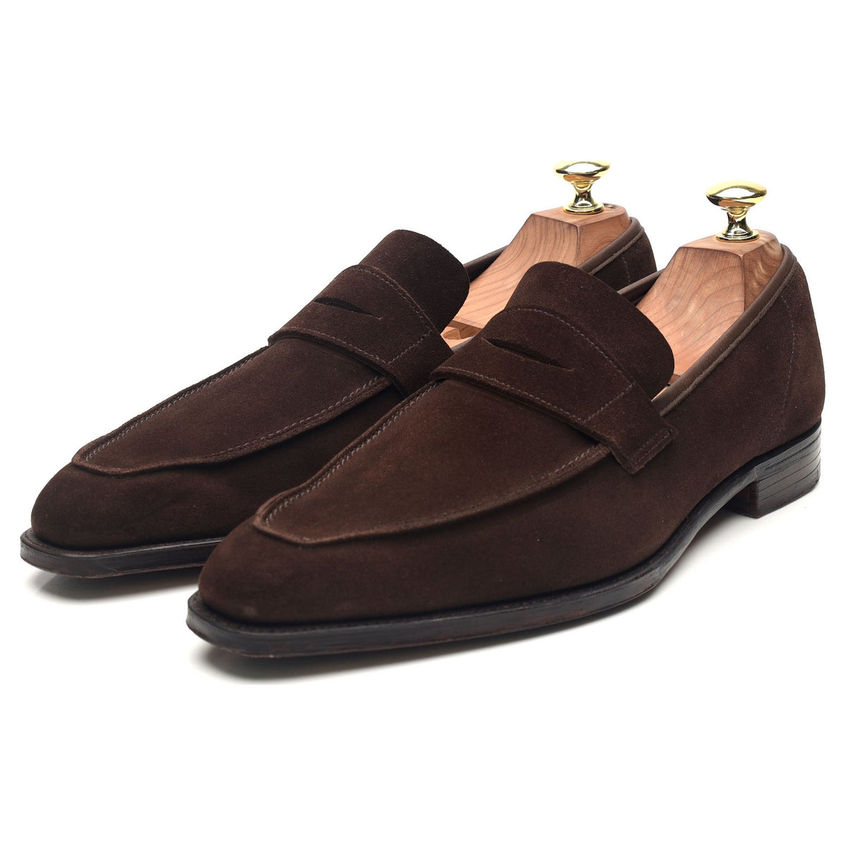 George' Dark Brown Suede Loafers UK 7.5 E - Abbot's Shoes