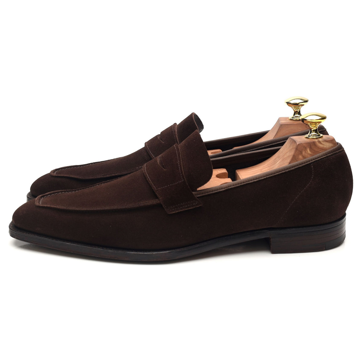 &#39;George&#39; Dark Brown Suede Loafers UK 7.5 E