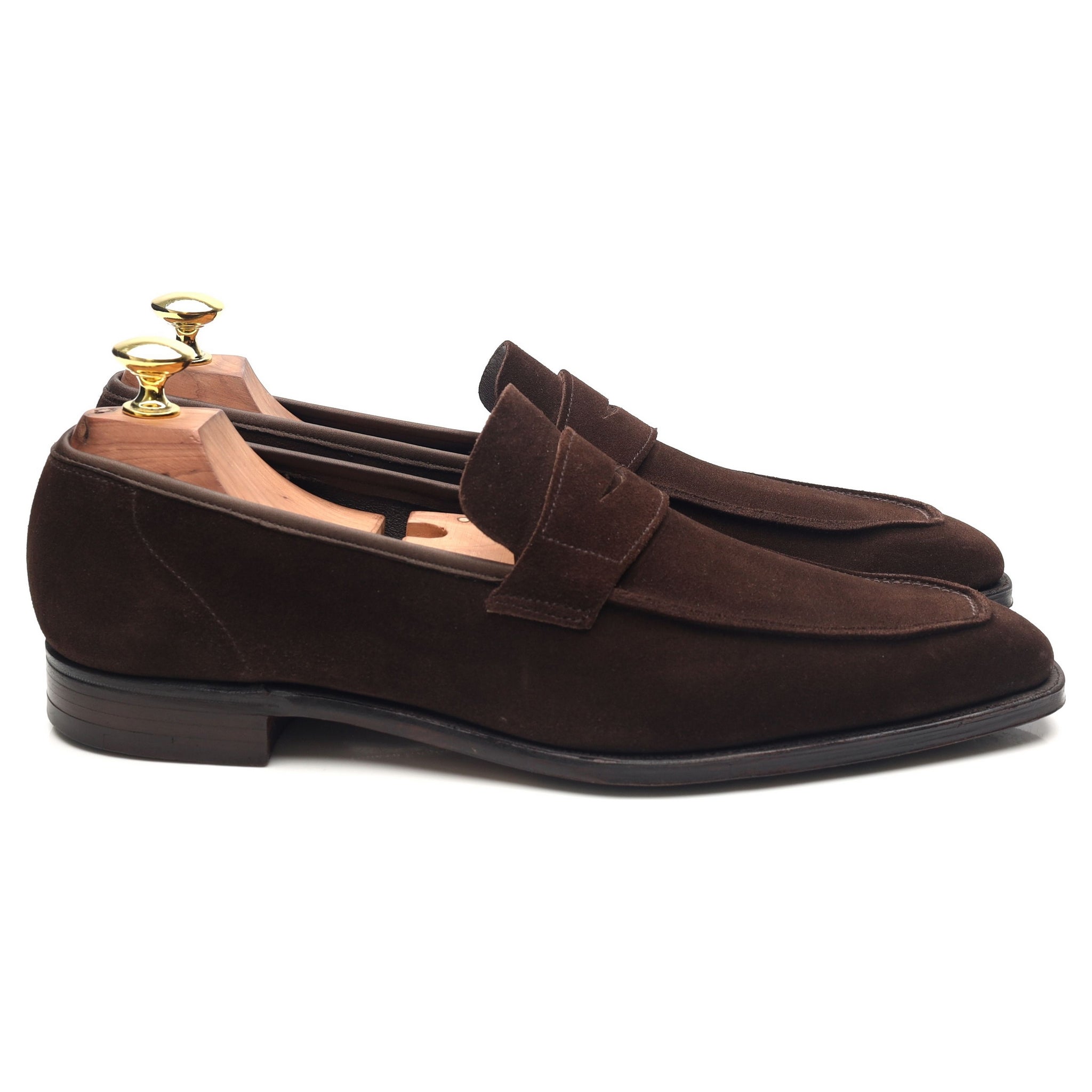 George' Dark Brown Suede Loafers UK 7.5 E - Abbot's Shoes