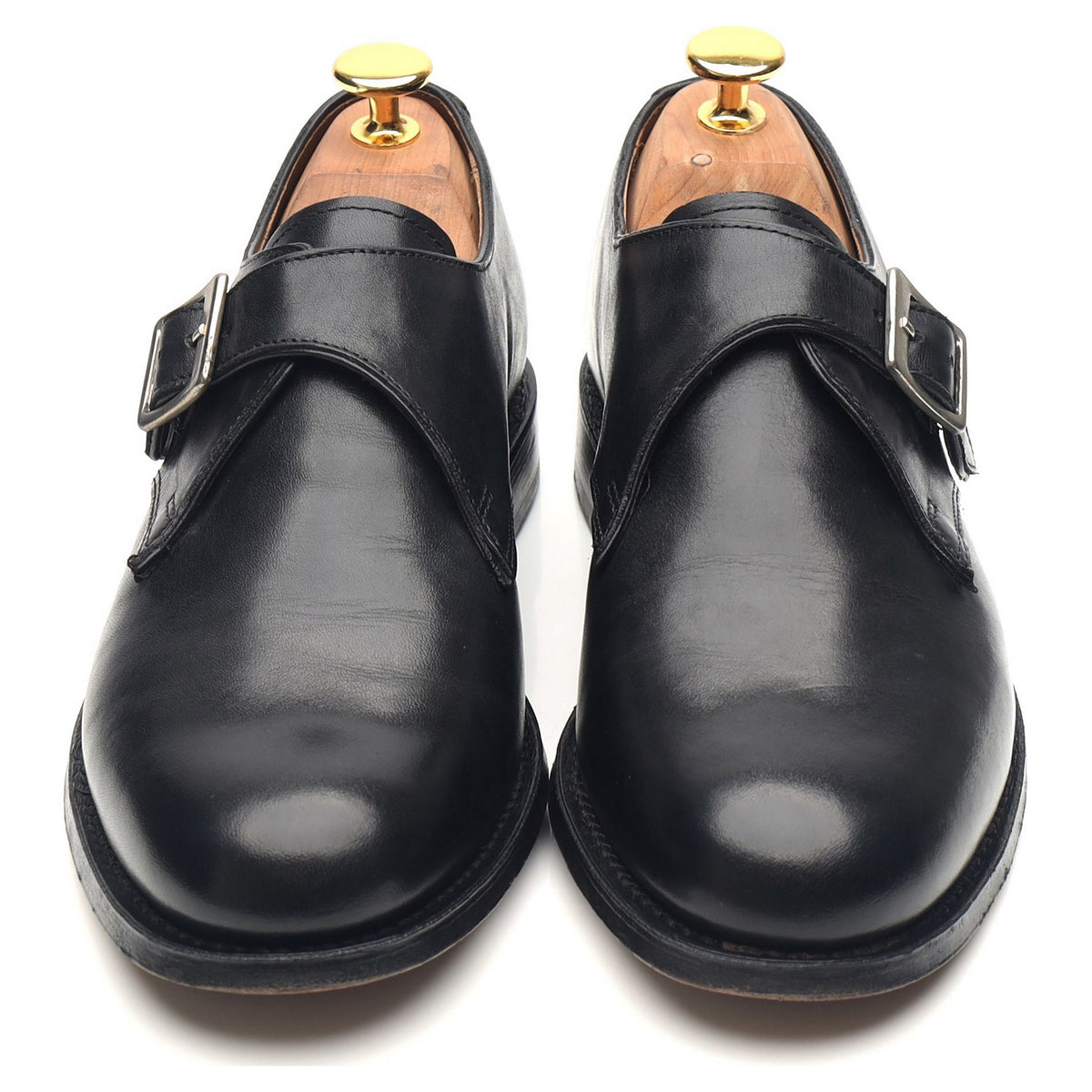 Women&#39;s &#39;Sophie&#39; Black Leather Monk Strap UK 5