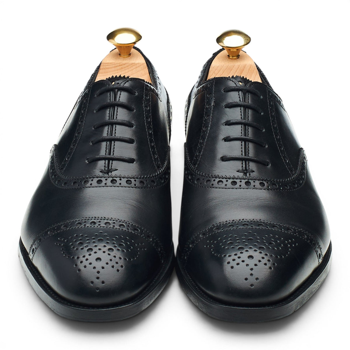'Cadogan' Black Leather Oxford Brogues UK 5.5 F