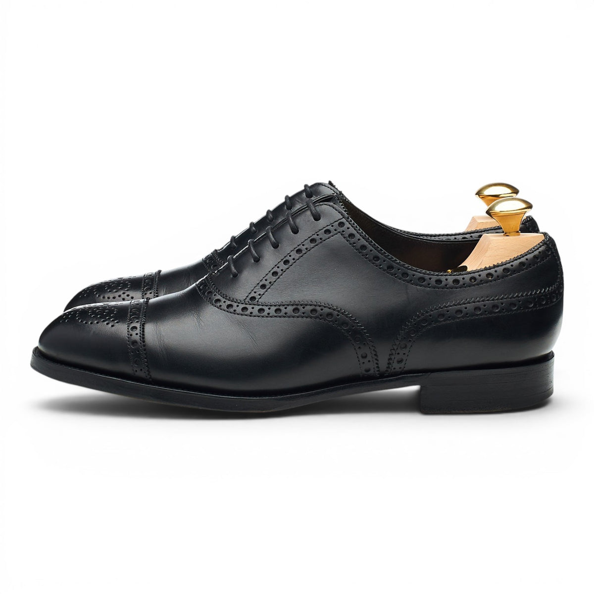 'Cadogan' Black Leather Oxford Brogues UK 5.5 F