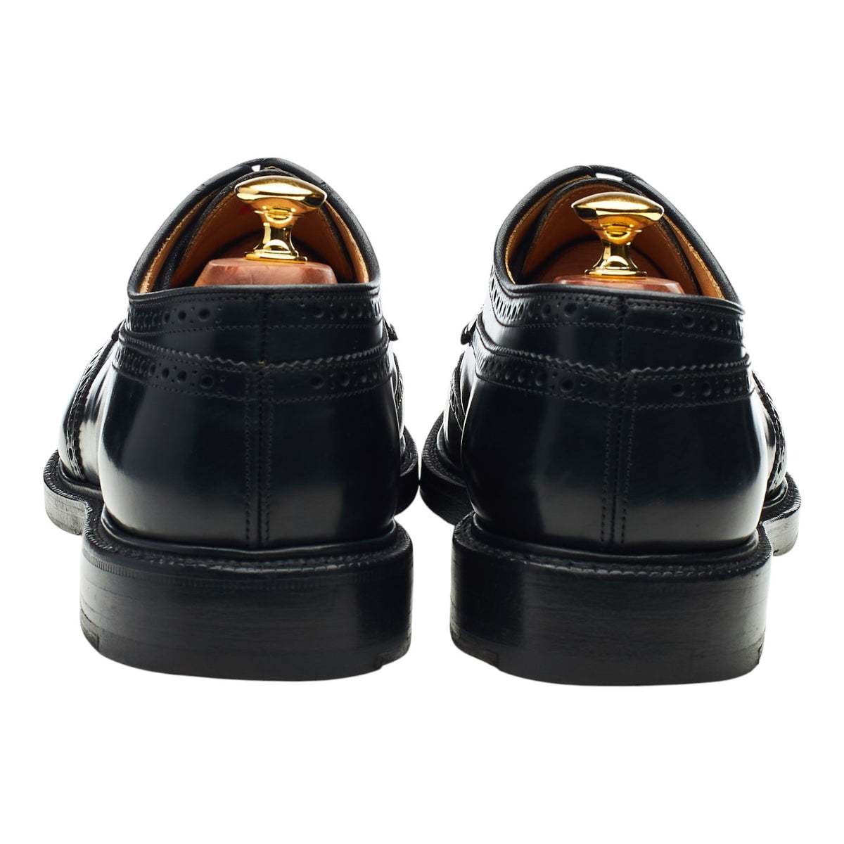 'Grafton' Black Leather Derby Brogues UK 9.5 F