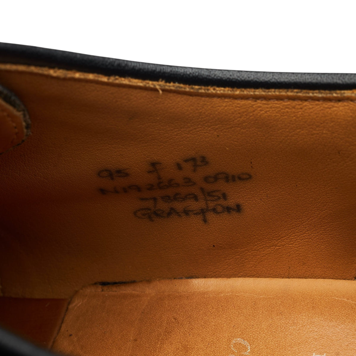 'Grafton' Black Leather Derby Brogues UK 9.5 F