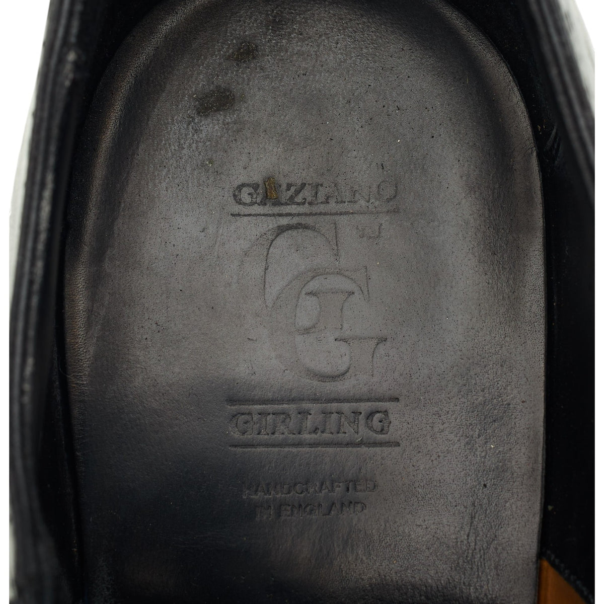 'Chelsea' Black Leather Lazyman Slip On Brogues UK 10 E