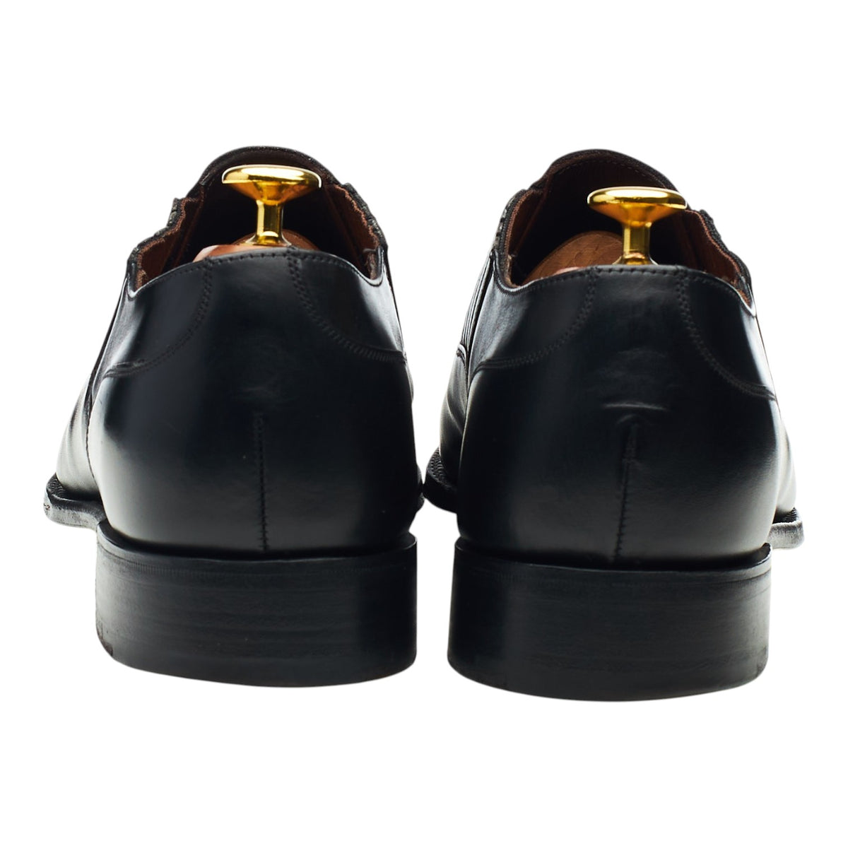 Imperial 'Clarence' Black Leather Lazyman Slip On Loafers UK 8.5 F