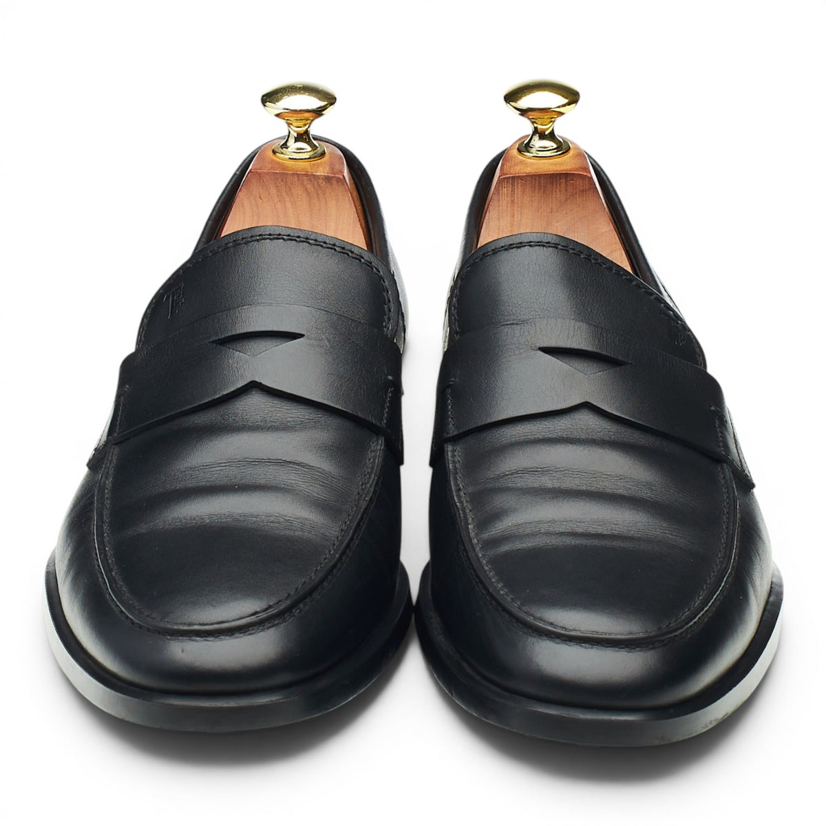 Black Leather Loafers UK 7