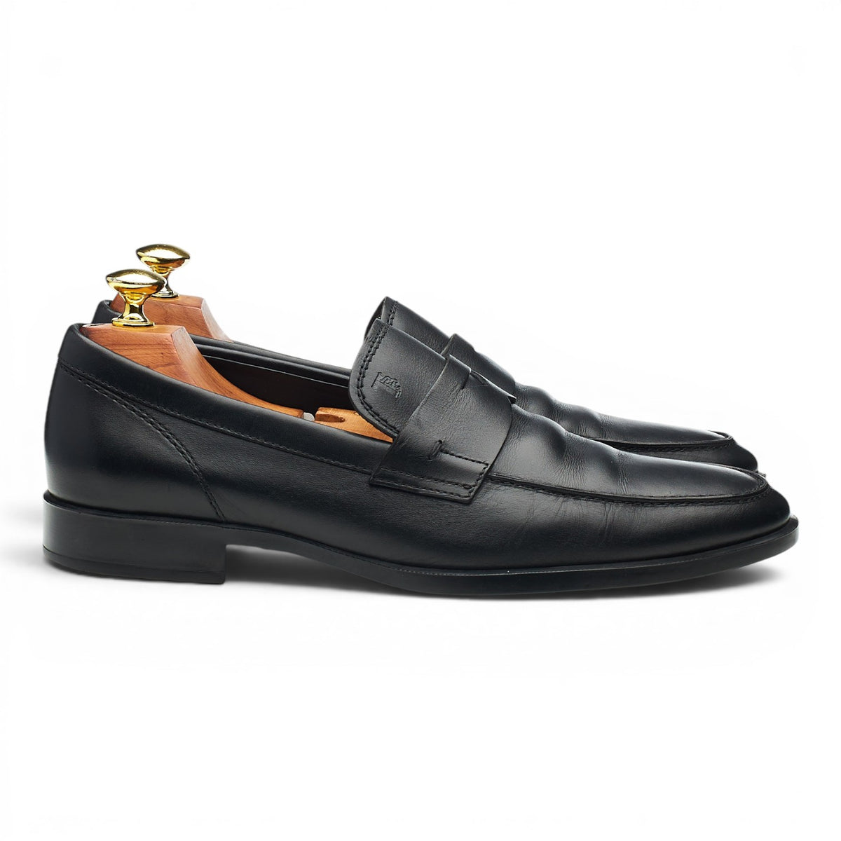 Black Leather Loafers UK 7