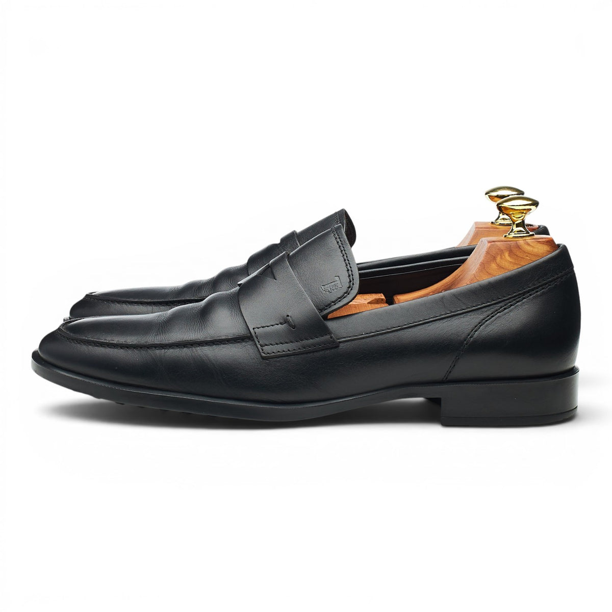 Black Leather Loafers UK 7