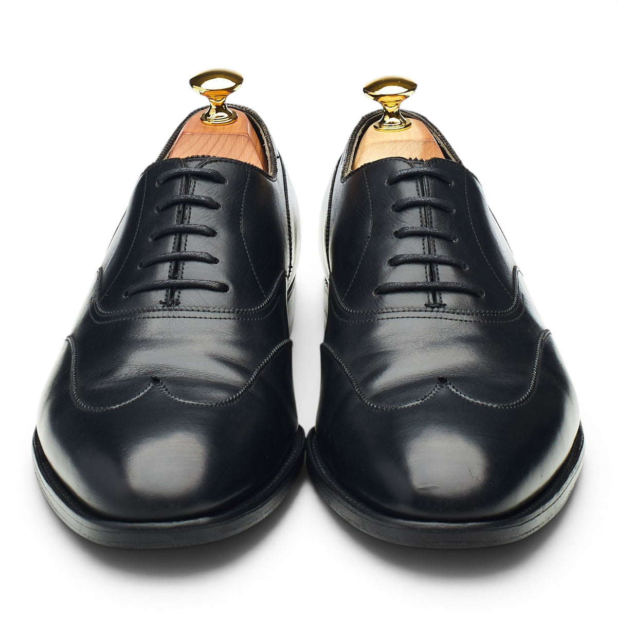 'Widner' Black Leather Oxford Austerity Brogues UK 7.5 E