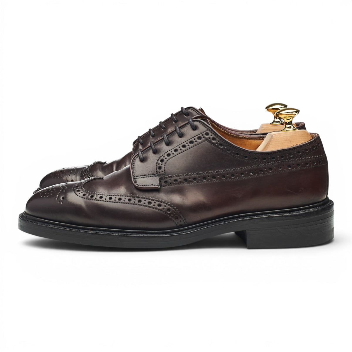 'Grafton' Burgundy Cordovan Leather Derby Brogues UK 6 G