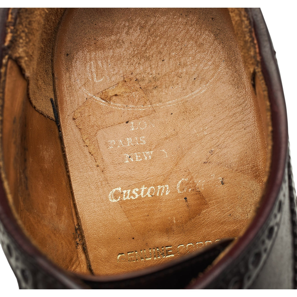 'Grafton' Burgundy Cordovan Leather Derby Brogues UK 6 G