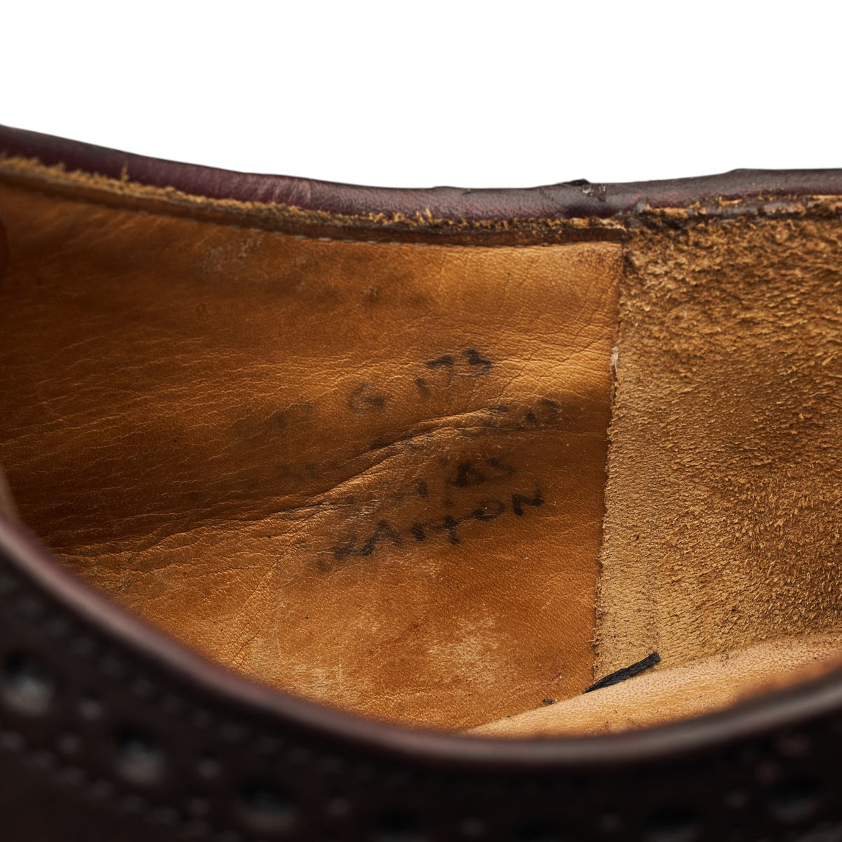 'Grafton' Burgundy Cordovan Leather Derby Brogues UK 6 G