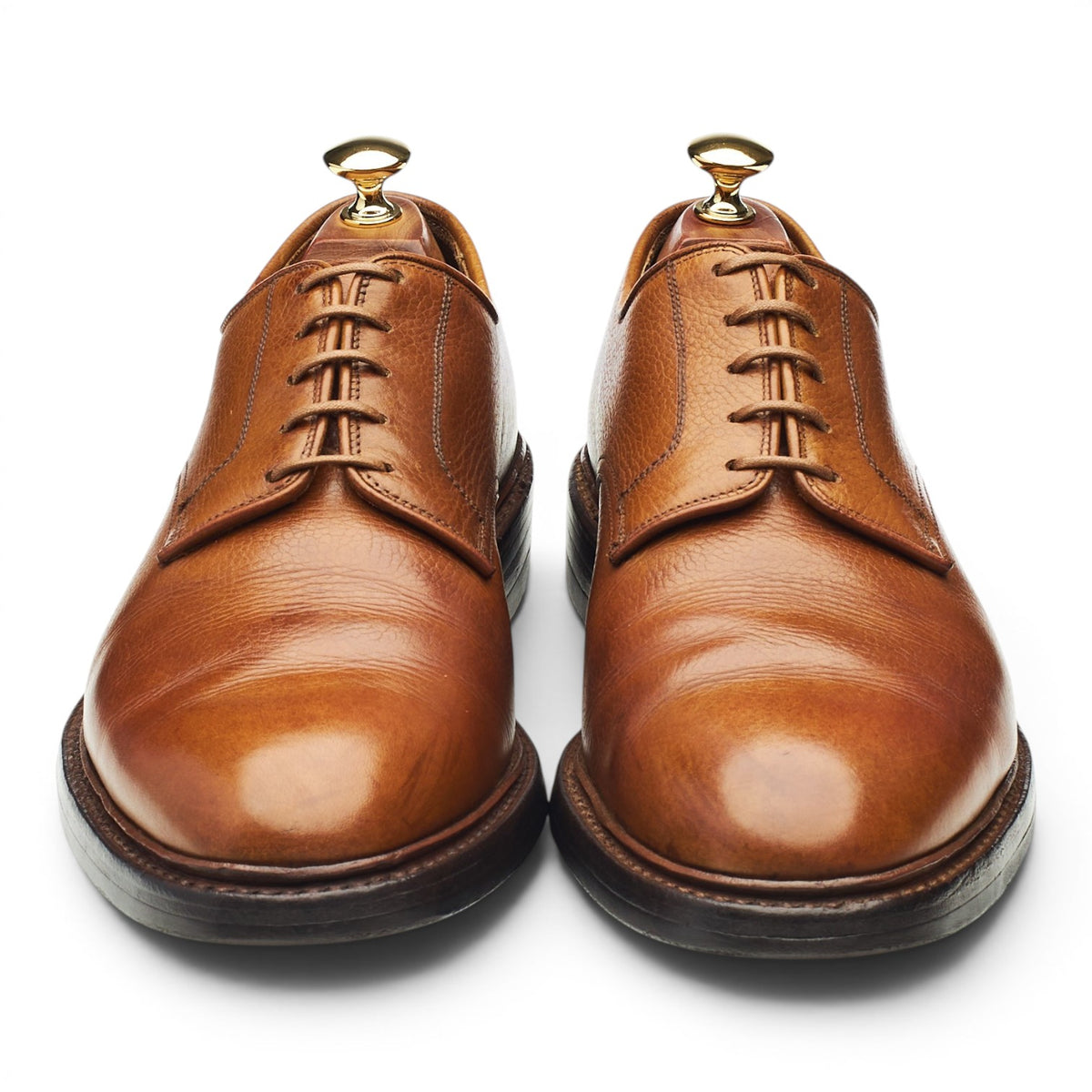 'Grasmere' Tan Brown Grain Leather Derby UK 9 E