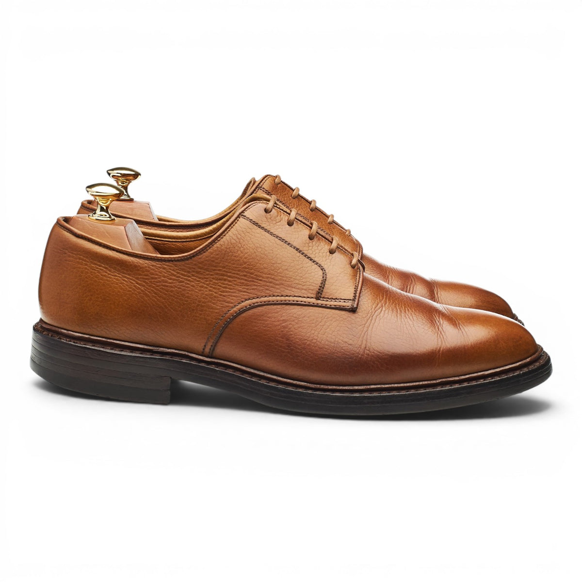 'Grasmere' Tan Brown Grain Leather Derby UK 9 E