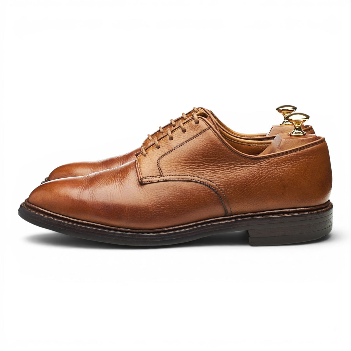 'Grasmere' Tan Brown Grain Leather Derby UK 9 E
