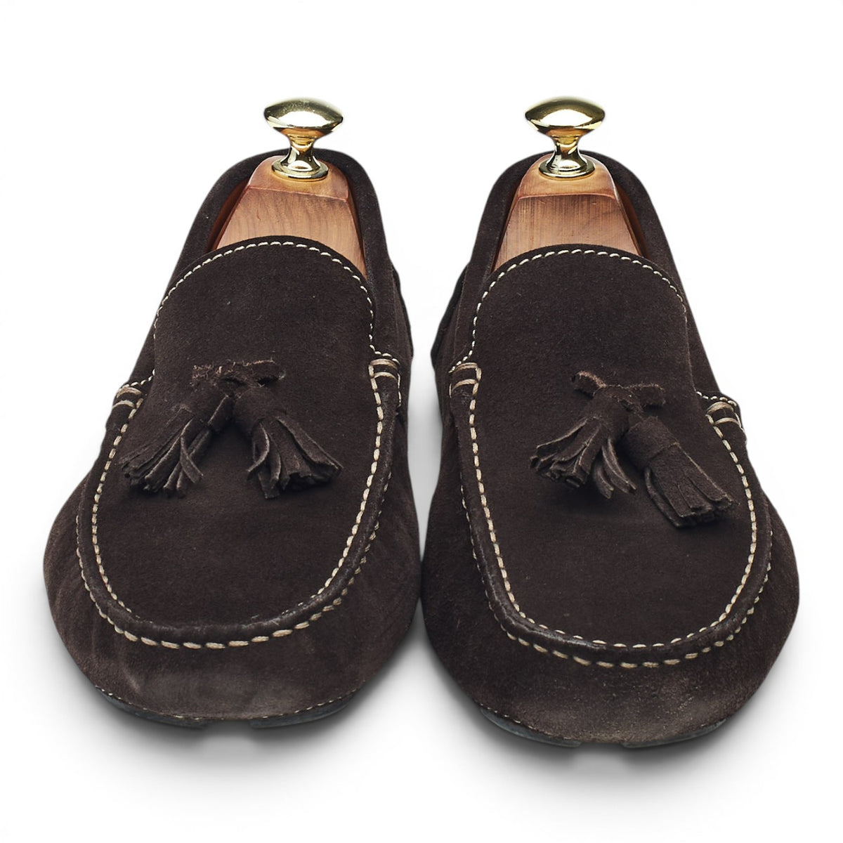 'Parma' Dark Brown Suede Driving Loafers UK 7