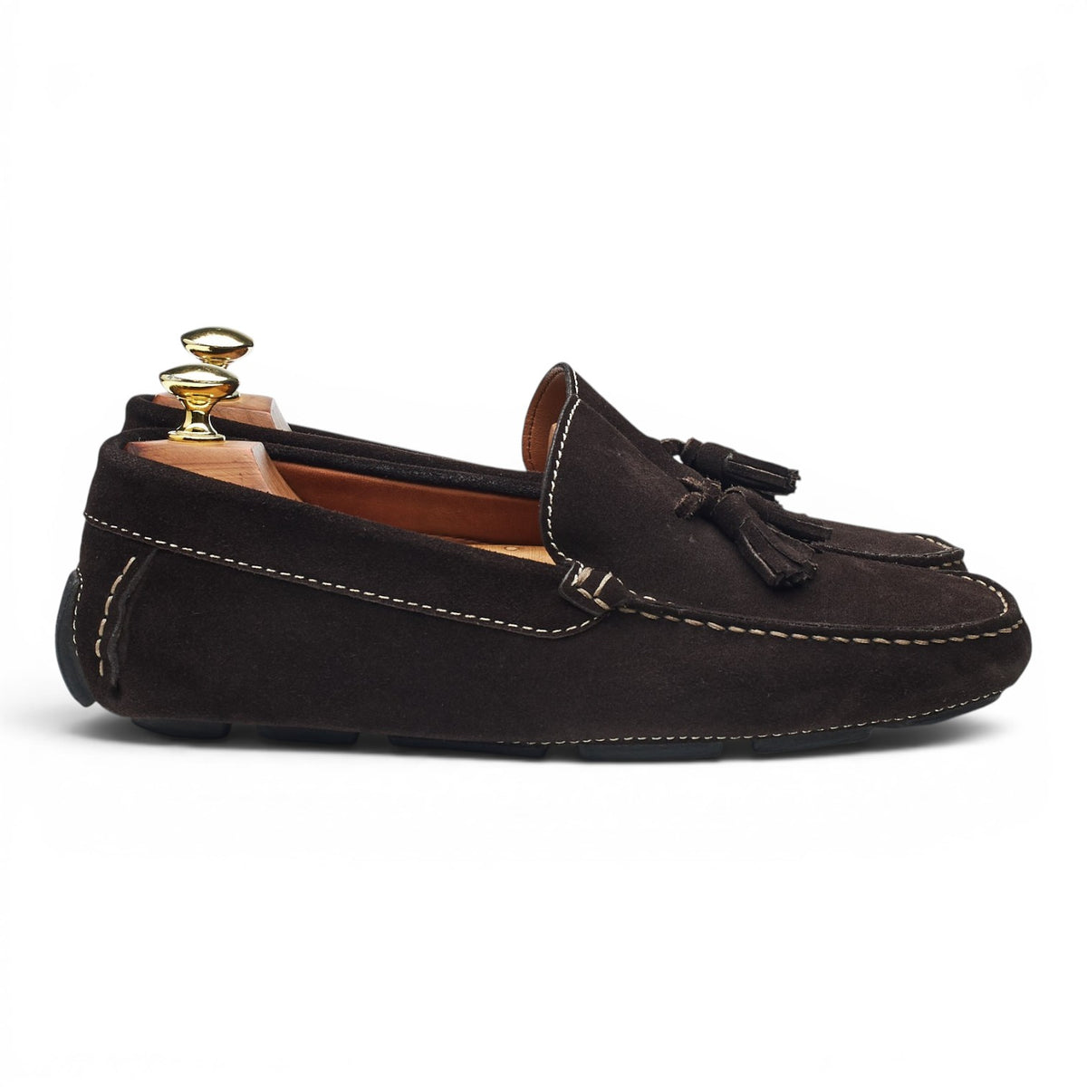 'Parma' Dark Brown Suede Driving Loafers UK 7