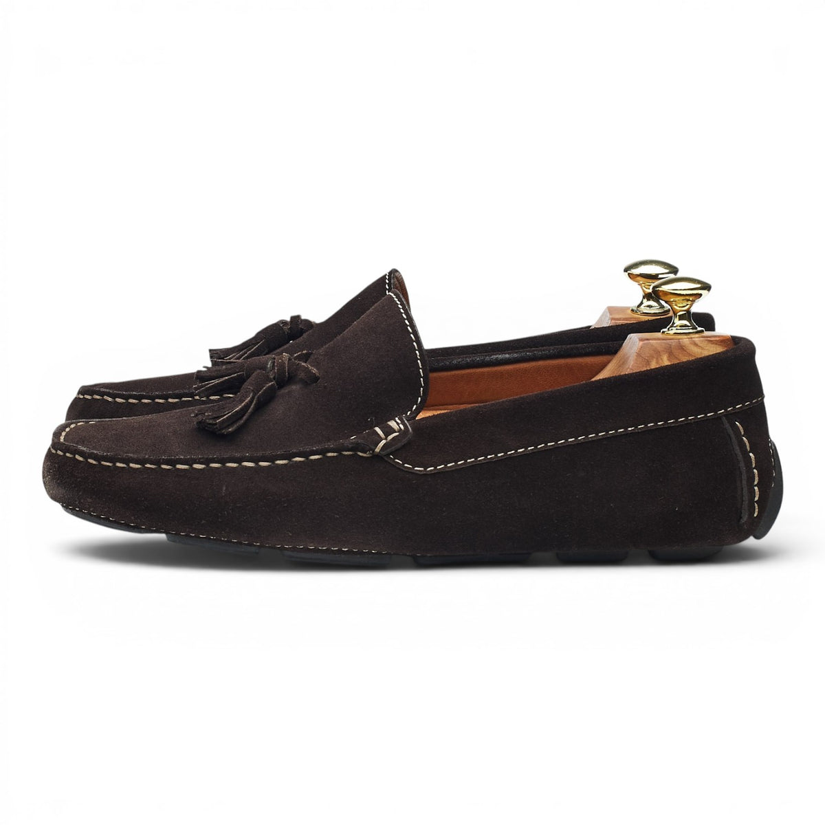 'Parma' Dark Brown Suede Driving Loafers UK 7