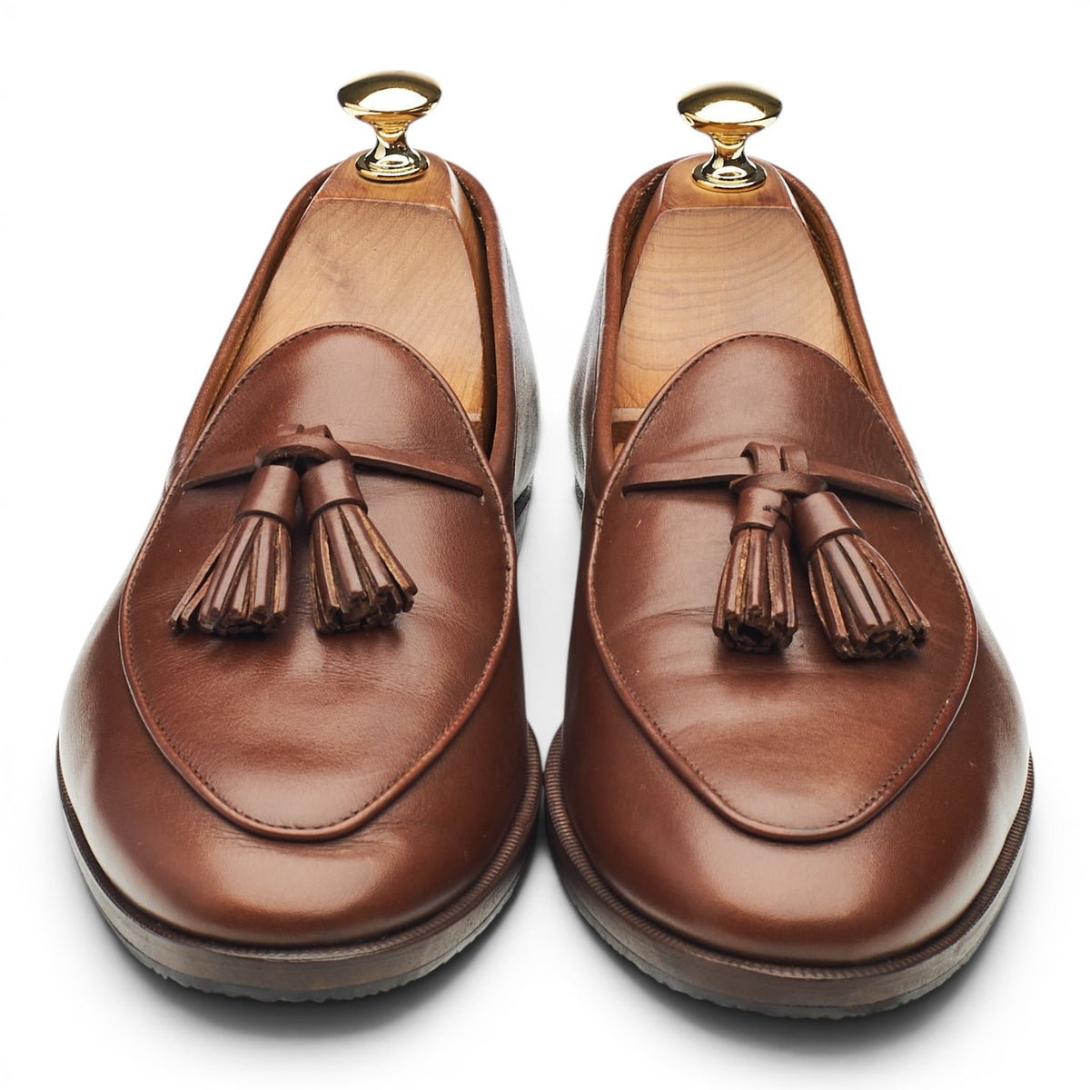 'Sagan Classic' Brown Leather Tassel Loafers UK 7 / UK 7.5