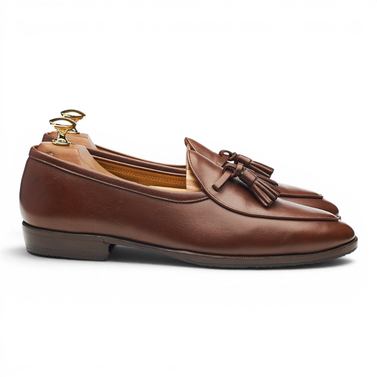 'Sagan Classic' Brown Leather Tassel Loafers UK 7 / UK 7.5