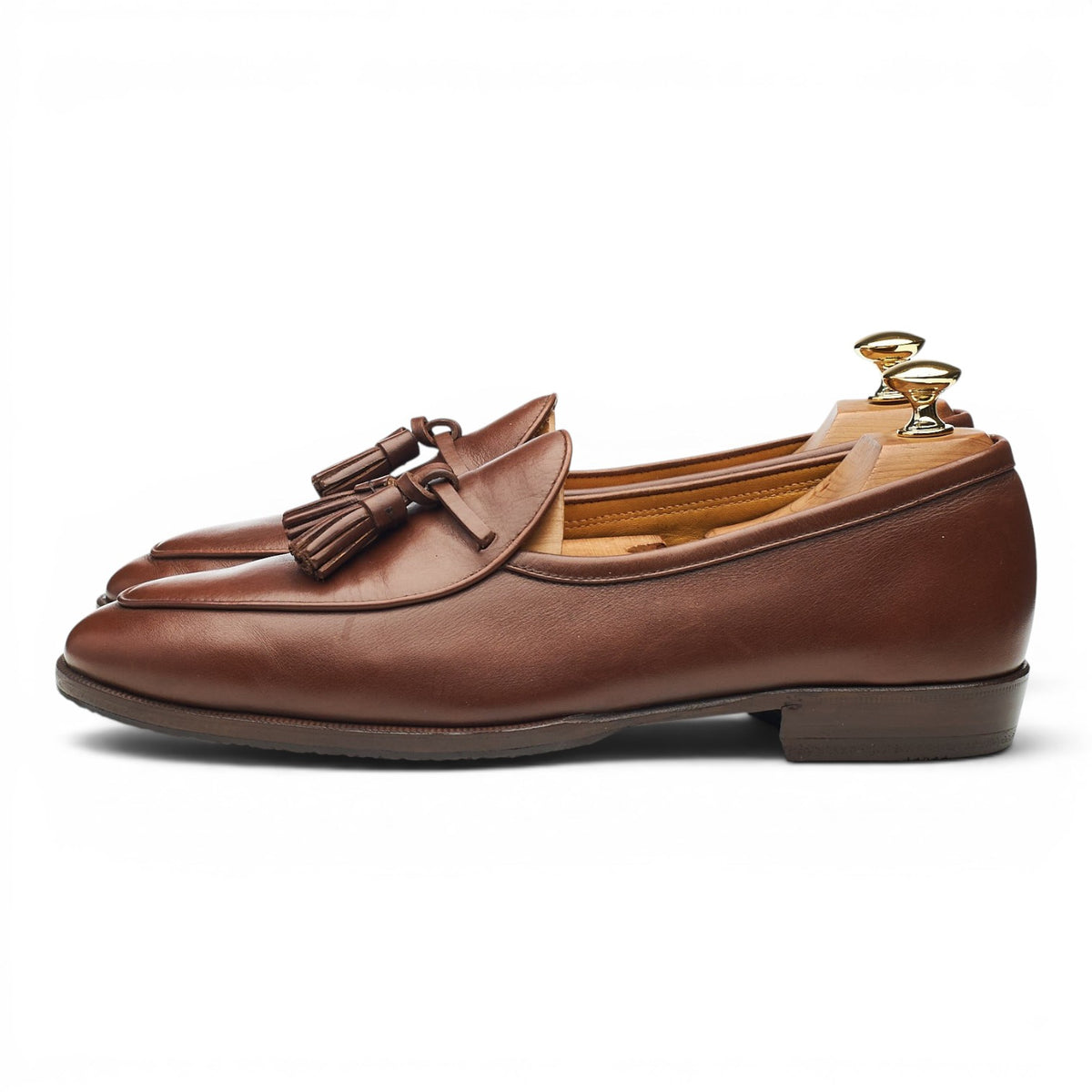 'Sagan Classic' Brown Leather Tassel Loafers UK 7 / UK 7.5