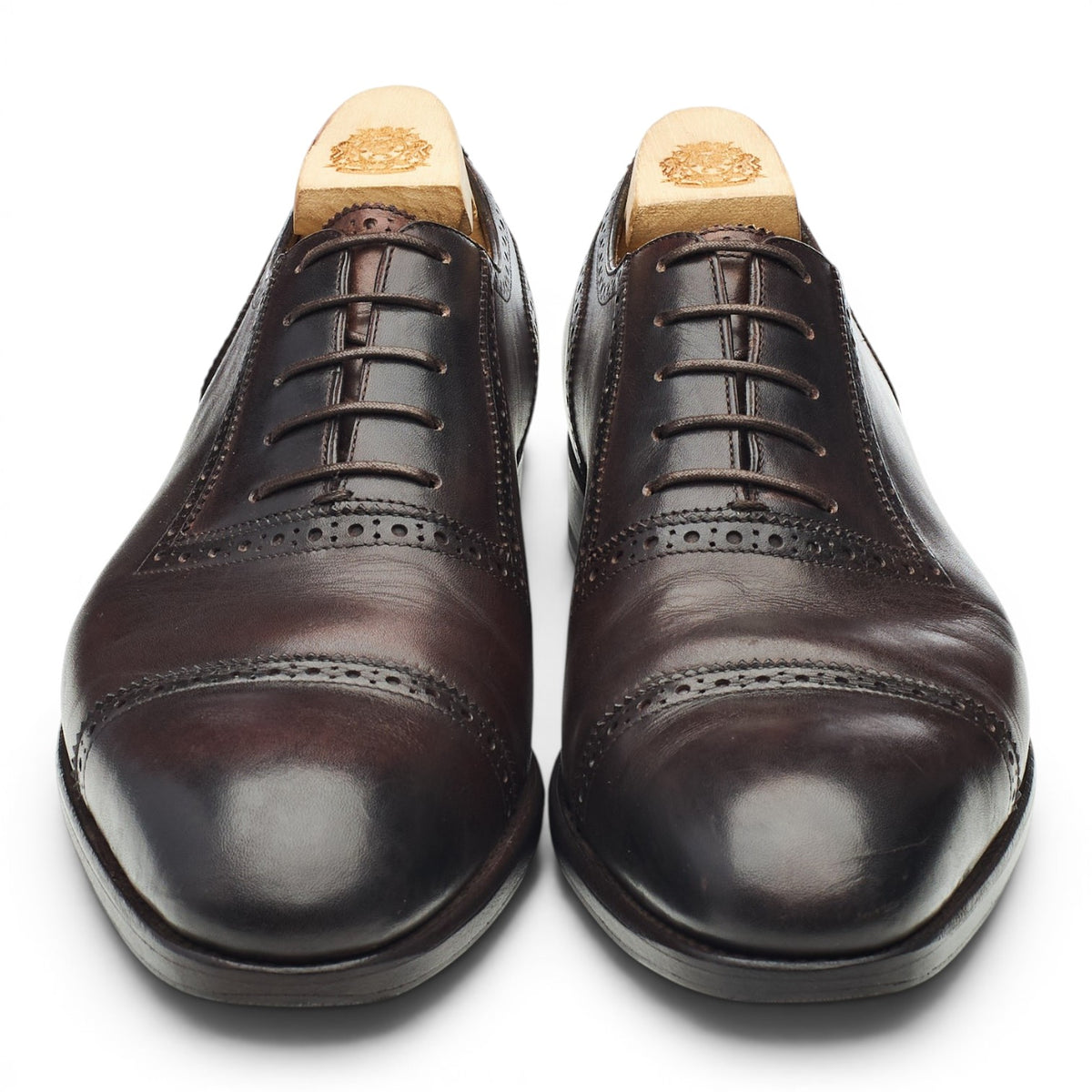 'Art. 770' Dark Brown Leather Oxford Brogues UK 9