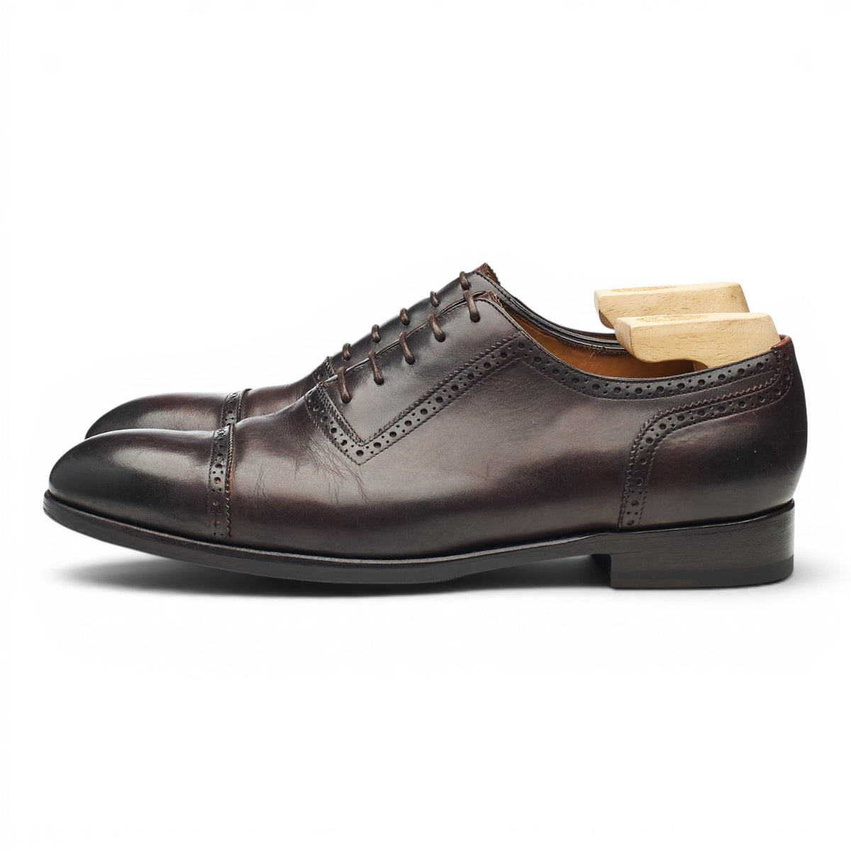 'Art. 770' Dark Brown Leather Oxford Brogues UK 9