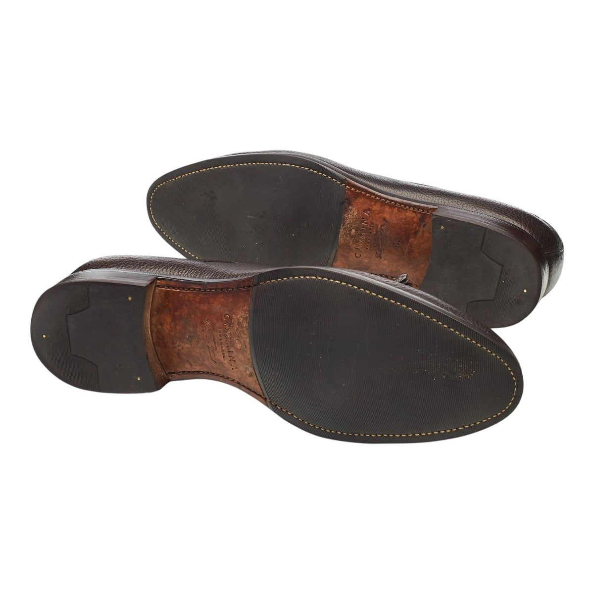 '80215' Dark Brown Grain Leather Tassel Loafers UK 9.5 EE